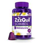 Complément Alimentaire sommeil à base de mélatonine, valériane, camomille et de vitamine B6 ZzzQuil - 72 gommes (via coupon & abonnement)