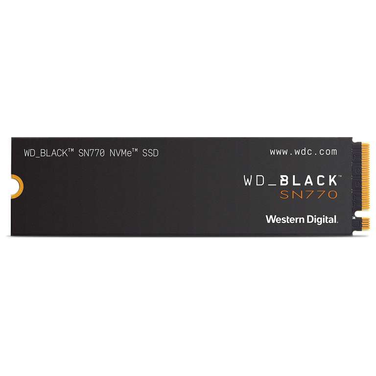 SSD interne M.2 NVMe Western Digital WD Black SN770 - 1 To, PCIe 4.0, NAND 3D TLC (Jusqu'à 5150-4900 Mo/s en Lecture-Ecriture)