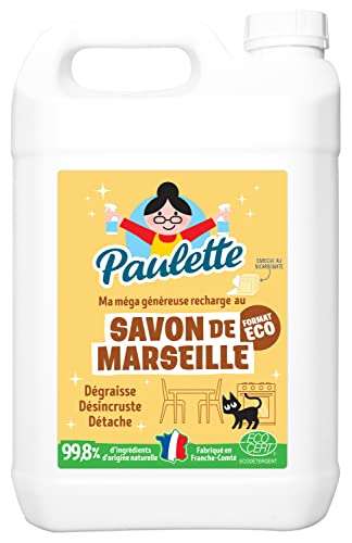 Dégraissant Surpuissant au Bicarbonate Paulette, Savon de Marseille - 5 L (via abonnement)