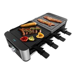 Appareil à Raclette Cecotec Cheese&Grill 16000 Inox MixGrill - 8 personnes, Grill 1400 W
