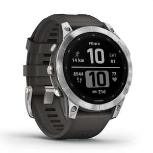 Montre GPS Garmin Fenix 7 Multisports - Silver avec bracelet gris - Boitier 47 mm