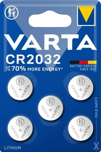 Lot de 5 piles bouton Lithium Varta CR 2032 3V (Vendeur Tiers)