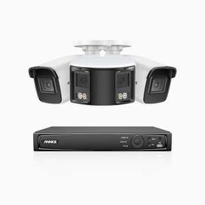 Système de vidéosurveillance PoE ANNKE HDCK680 - 1x Caméra panoramique FCD600 6MP + 2x Caméras C800 4K 8MP + Enregistreur vidéo NVR 8CH