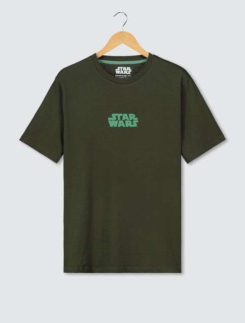 T-Shirt Star Wars Logo Coton Kaki - Taille M