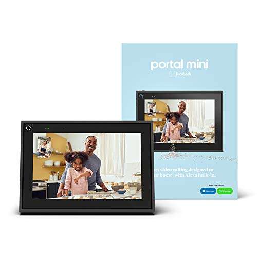 Écran connecté HD Meta Portal 10" - Smart Caméra & Smart Sound, Haut-parleurs stéréo, Compatible Alexa, Noir ou Blanc