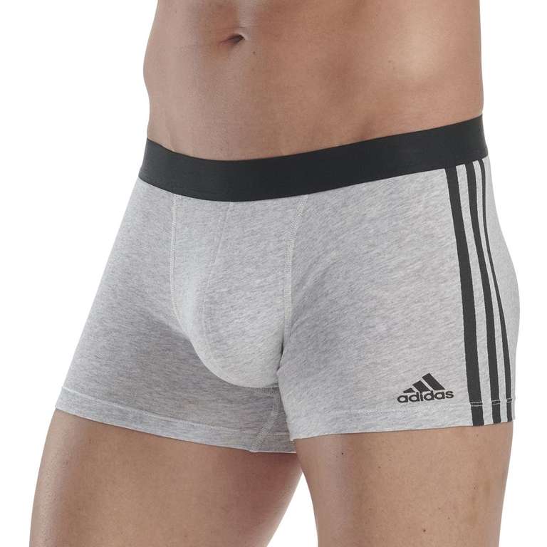 Adidas - boxer Active Flex Cotton 3 Stripes (x3) - coton - noir et gris ...