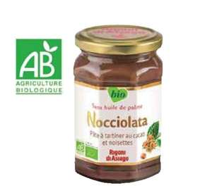 Pot de de pâte à tartiner au cacao et aux noisettes Bio Nocciolata Rigoni di Asiago sans huile de palme (350g)