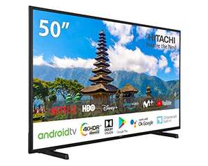 TV 50" Hitachi 50HAK5450 - 4K Ultra HD, HDR10, Dolby Vision, Bluetooth, Google Play, Chromecast intégré, Dolby Atmos