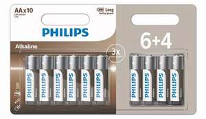 Lot de 10 piles Philips AA/LR06