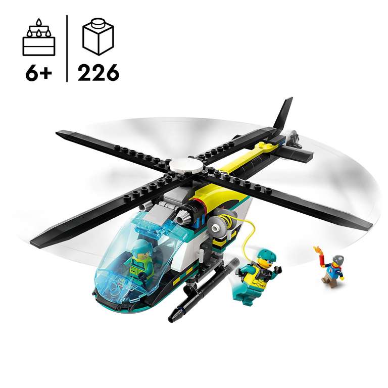 Jeu de construction Lego City L’Hélicoptère des Urgences - 60405 (via coupon)