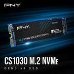 SSD interne M.2 NVMe PNY CS1030 (‎M280CS1030-250-RB) - 250 Go (Jusqu'à 2500-1100 Mo/s en Lecture-Ecriture)