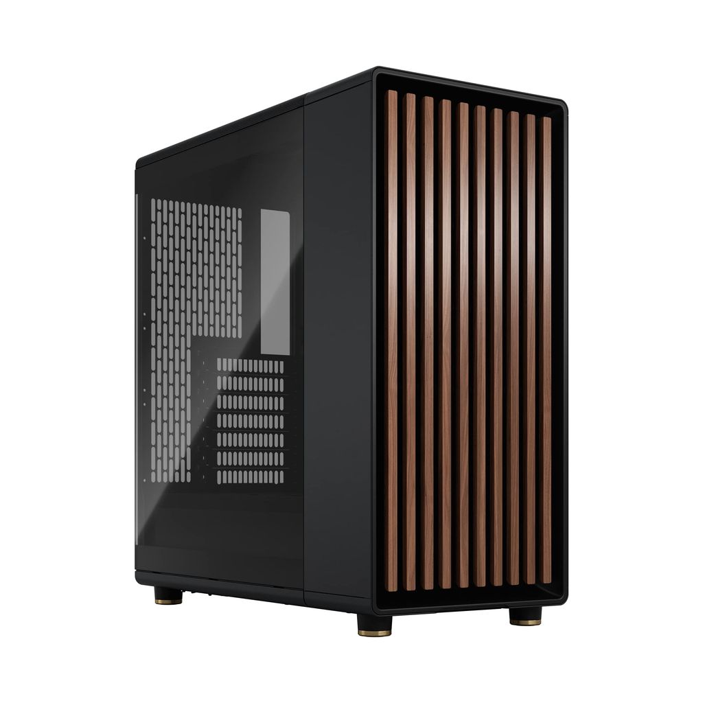Boîtier PC Fractal Design North - ATX Mid-Tower, façade noyer, Noir Mesh ou Glass Dark
