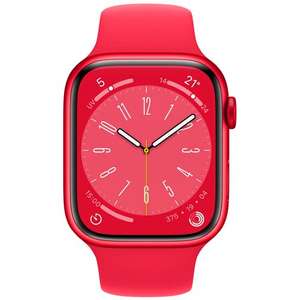 Montre connectée Apple Watch Series 8 45mm Rouge (Bracelet Silicone Rouge)