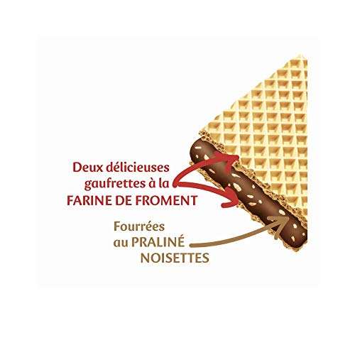 Paquet de Gaufrettes Fourrées Cemoi - Chocolat Praliné, 187 g
