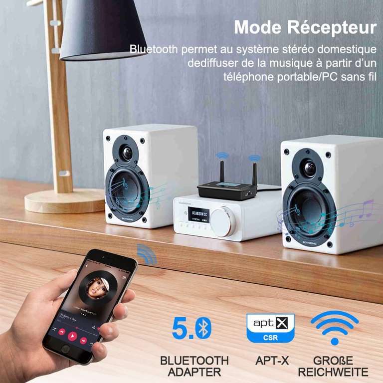 Récepteur Émetteur Bluetooth 1Mii B03+ (via coupon - vendeur tiers)