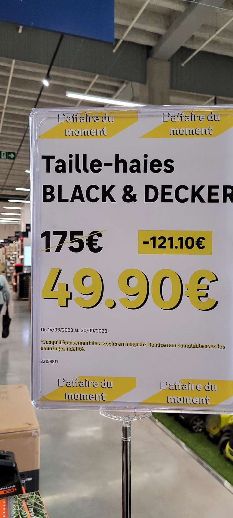 Taille-haie sur batterie Black + Decker Bdht185l1 (18 V, L.50 cm) - Saint-Etienne (42)
