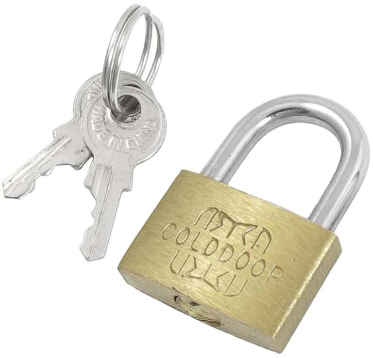 Lot De 2 Cadenas 20 Mm - Laiton Et Acier Chromé, 4 Clés Incluses, Pour Valises, Casiers, Boîtes à Outils