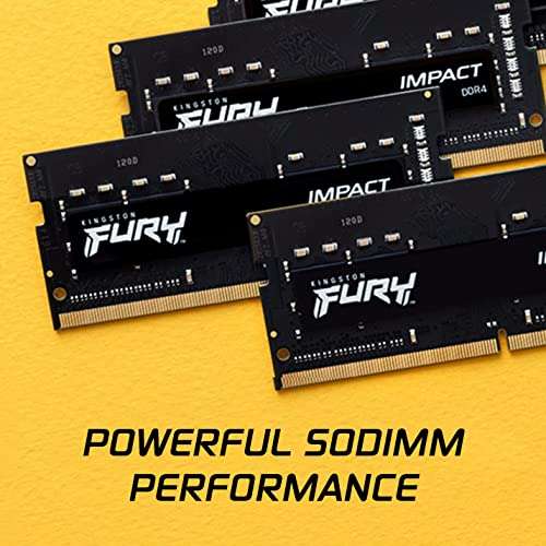 Kit Mémoire RAM So.Dimm Kingston Fury Impact KF432S20IBK2/32 - 2 x 16 Go, 3200MHz, DDR4, CL20