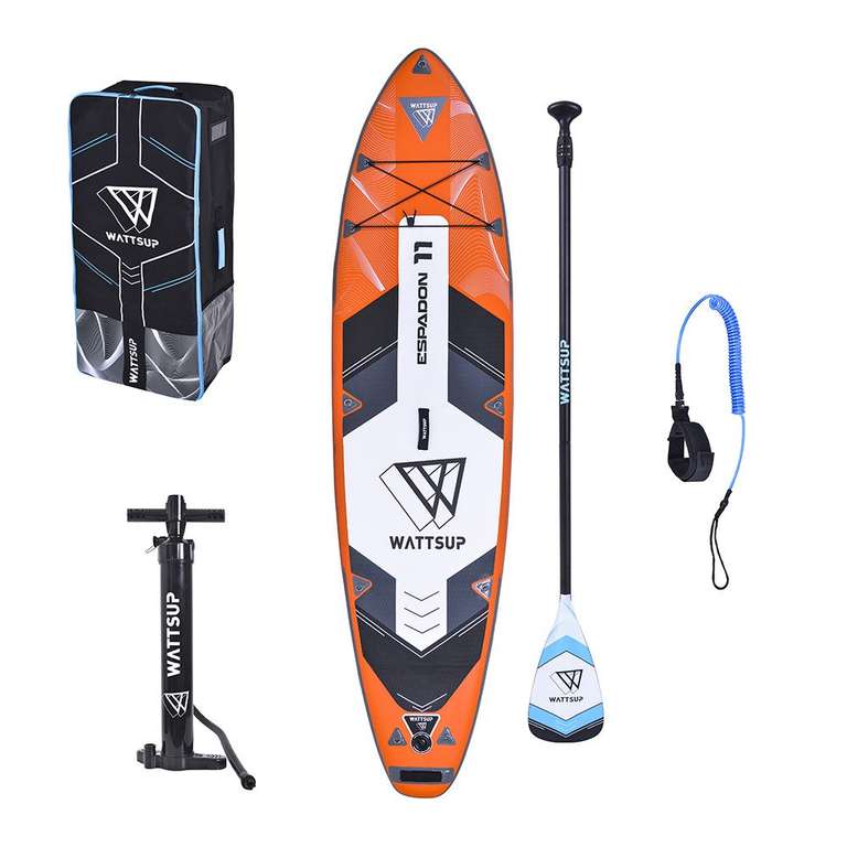 Stand up paddle gonflable orange Wattsup ESPADON 11' 2020 + accessoires
