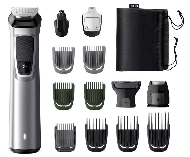 Tondeuse visage, cheveux & corps Philips Multigroom Series 7000 MG7720/15 - DualCut, avec 14 accessoires