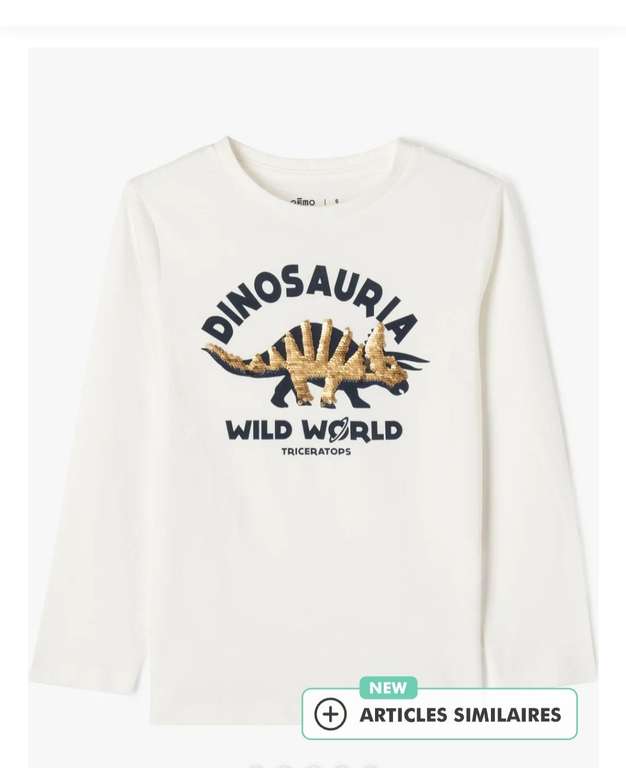 T-shirt à manches longues avec sequins pour Enfant - Du 4 au 12 ans
