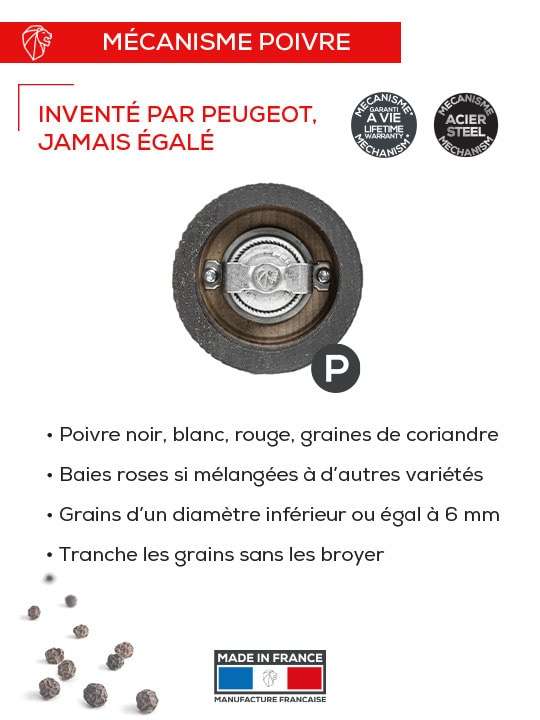 Moulin à poivre manuel Peugeot Checkmate - 30cm