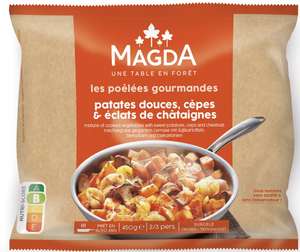 Poêlée patates douces, cèpes & éclats de châtaignes Magda - 450g