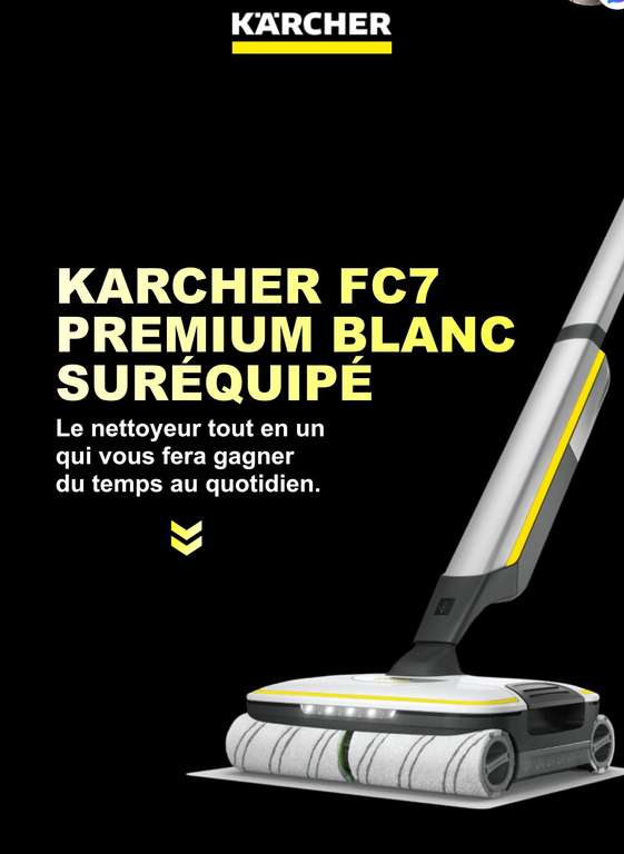 Nettoyeur à batterie pour sols durs Kärcher FC 7 sans fil (Premium