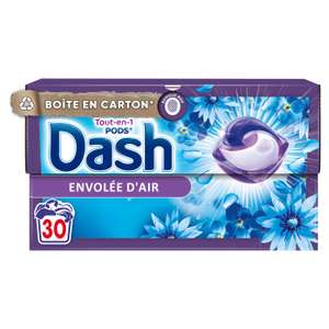 Paquet de lessive en capsules Dash x30 – Différentes variétés (via 10.70€ sur carte fidélité et ODR 6,16€)