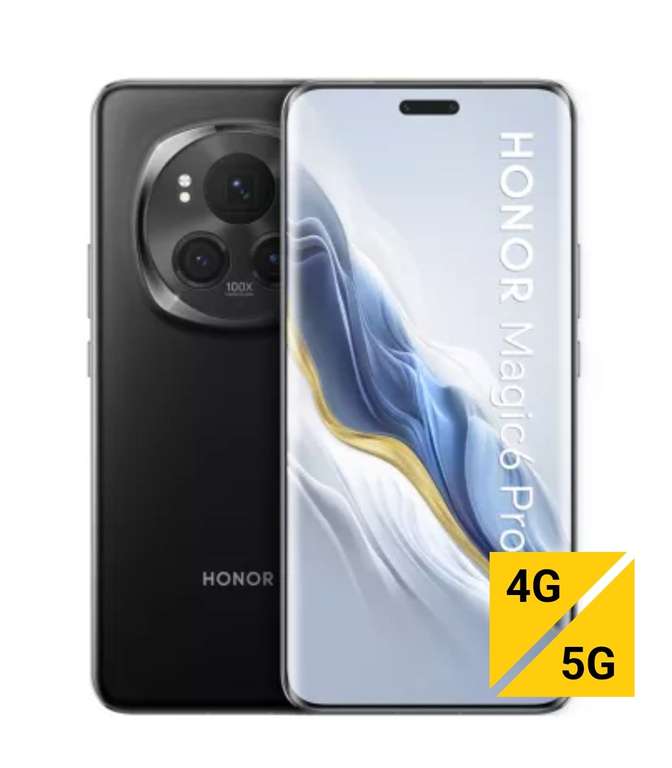 Smartphone 6.8" Honor Magic6 Pro 5G - 12 Go 512 Go, Oled 120 Hz, Snapdragon 8 Gen 3, Noir (Via Bonus Reprise 200€)