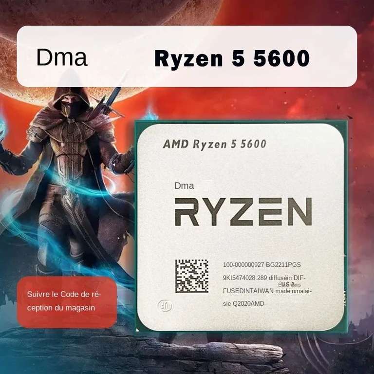 Processeur AMD Ryzen 5 5600 - 3.5/4.4Ghz (sans ventilateur
