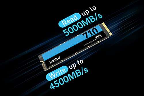 SSD interne M.2 2280 PCIe Gen4x4 NVMe Lexar NM710 - 1 To (LNM710X001T-RNNNG)