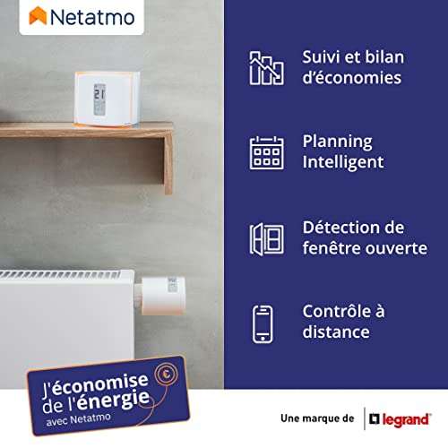 Thermostat Connecté et Intelligent Netatmo NTH01-FR-EC