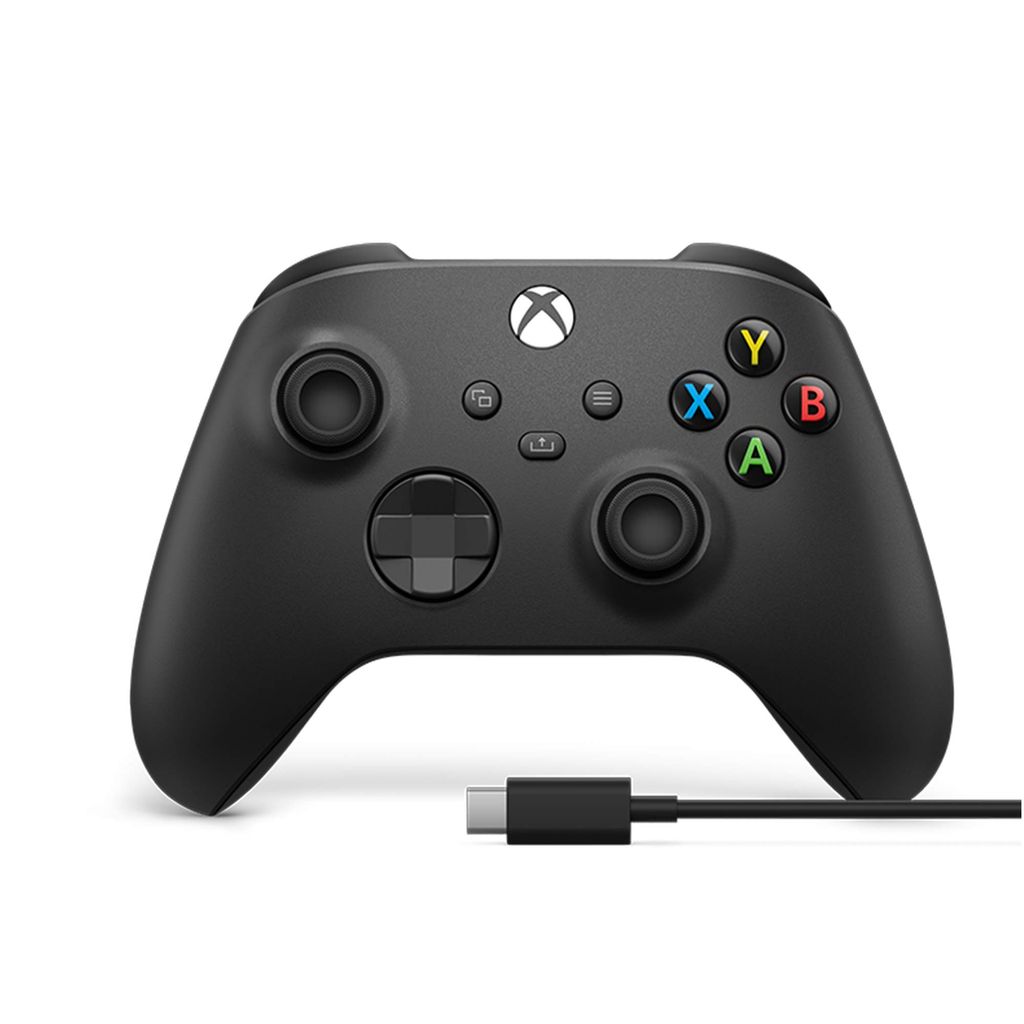 Manette Microsoft Xbox série Carbon Black sans fil avec câble de charge