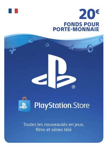 Sélection de cartes PlayStation Network en promotion - ex : Carte PS Store 20€ (8,95€ pour CMAX - Sélection de drive)
