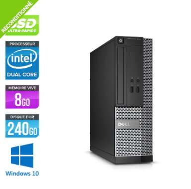 Ordinateur Dell Optiplex 3020 SFF - Pentium G3220, 8 Go RAM, 240 Go SSD, Windows 10 (Reconditionné)