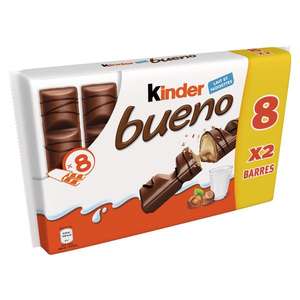 Paquet de 16 Kinder Bueno - 8x 2 barres (via 1.58€ sur la carte de fidélité)