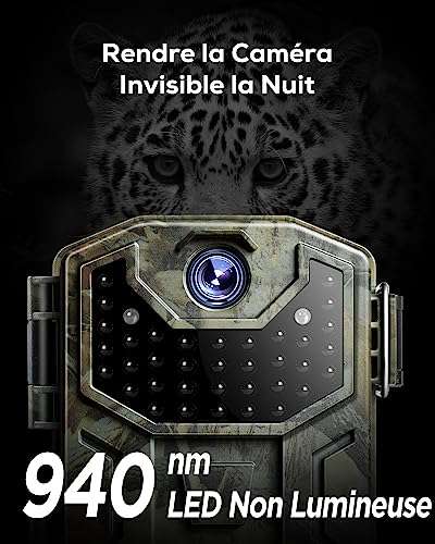 Caméra d'observation & de chasse iZeeker IG200 - Full HD (32MP) , Vision nocturne, 940nm LED Invisible, IP66, Déclenchement 0,2s (VT)
