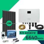 Kit solaire autoconsommation 6640wc, sans fixations - upwatt.com