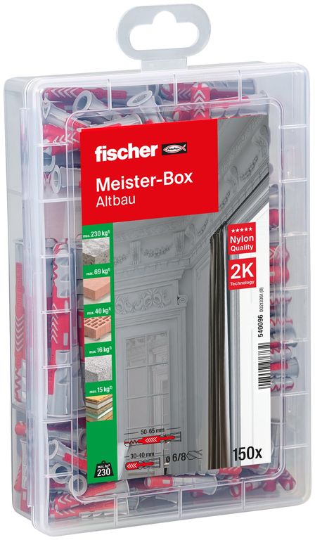 Assortiments de 150 chevilles Fischer Meister-Box
