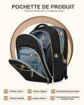 Sac à Dos de voyage, 45x36x20, format bagage cabine d'Avion - Noire - Livbote (Vendeur tiers)