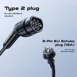 Câble de Charge Ev Type 2 - Chargeur Voiture Électrique 16A, 5m, 3.6kW (via coupon - Vendeur Tiers)
