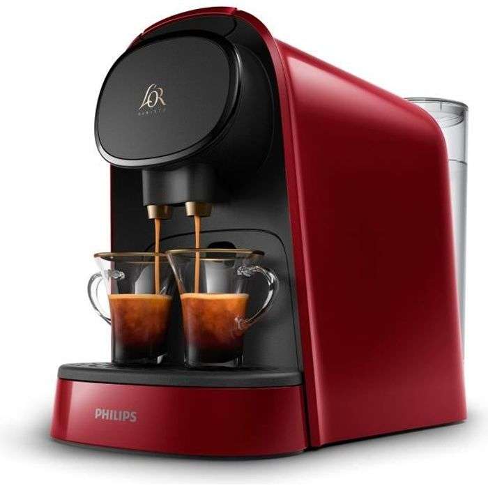 [CDAV] Machine à café à capsules double espresso PHILIPS L'Or Barista LM8012/51 - Rouge + 9 capsules