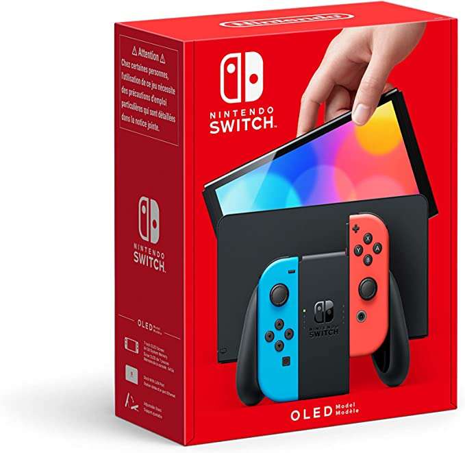 Console Nintendo Switch OLED avec paire de Joy-Con (via 31.10€ sur la carte) + 45€ en bon d'achat