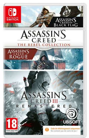[Adhérents] Compilation Assassin’s Creed III Remastered + Assassin's Creed : The Rebel Collection sur Switch (Code) + 1 goodies offert