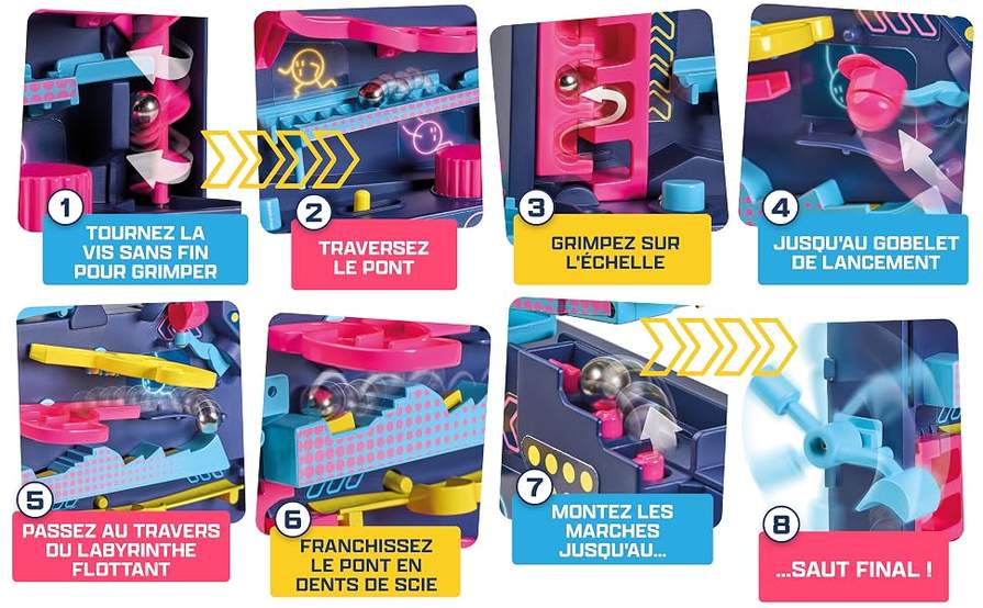 Tricky Bille Niveau 3 – Circuit Vertical, Obstacles, Gravité – Set Action 5 Ans+