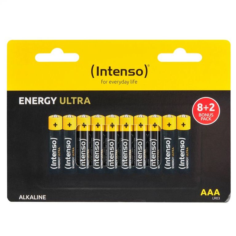 Pack de 10 piles alcalines Intenso Energy Ultra AAA LR03