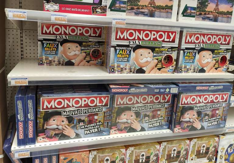 Sélection de jeux de société en promotion - Ex : Monopoly Édition Mauvais Perdants - Bain-de-Bretagne (35)