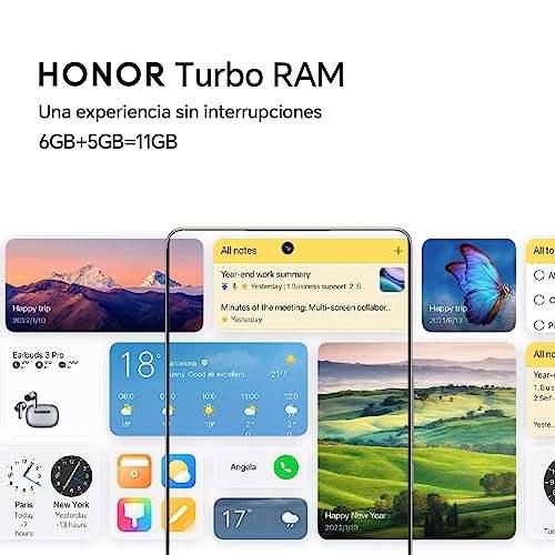 Smartphone 6,67" Honor Magic5 Lite 5G Vert/Noir - Full HD+ Amoled 120Hz, Snapdragon 695, 6/128Go, 5100mAh