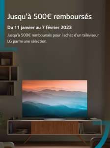 [ODR] Jusqu'à 500€ remboursés sur une sélection de TV LG